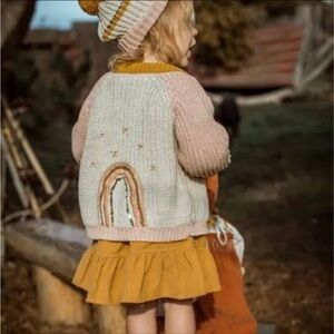 Wild Wawa Boho Rainbow Knit cardigan